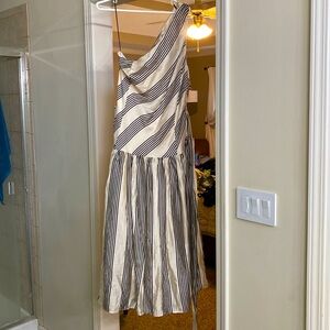 H&M One Shoulder Drop Waist Dress